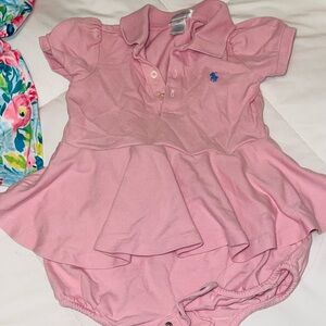 Ralph Lauren Pink Baby Polo Romper